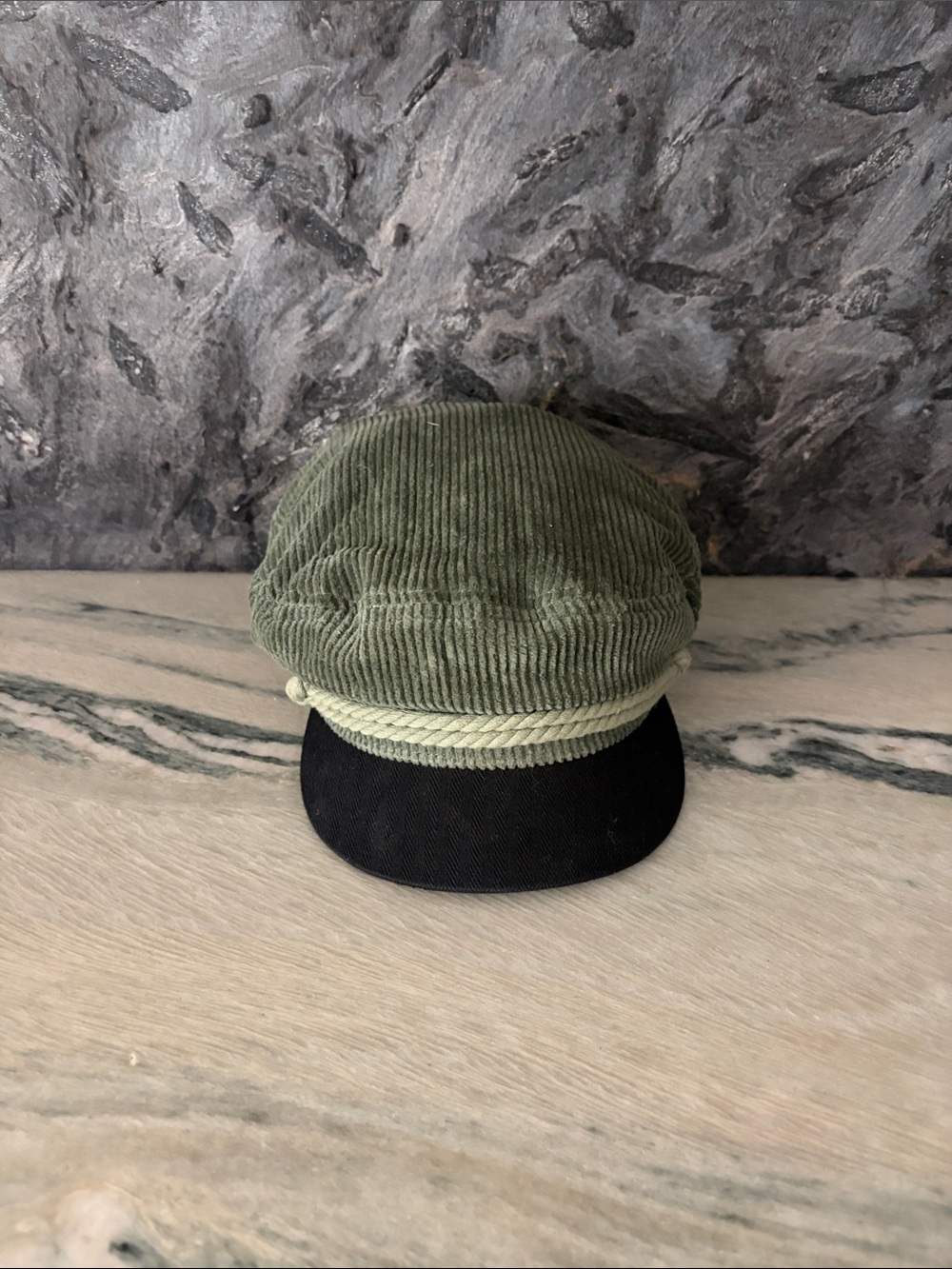 Brixton Corduroy Fiddler Cap with Black Brim